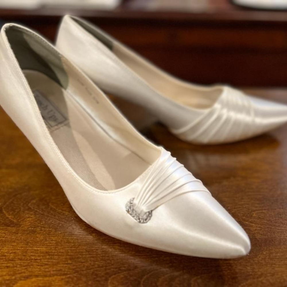 Satin heels